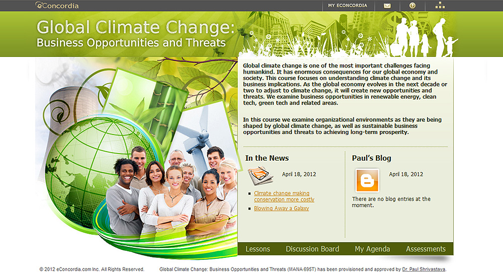 Global Climate Change: Business Opportunities and Threats